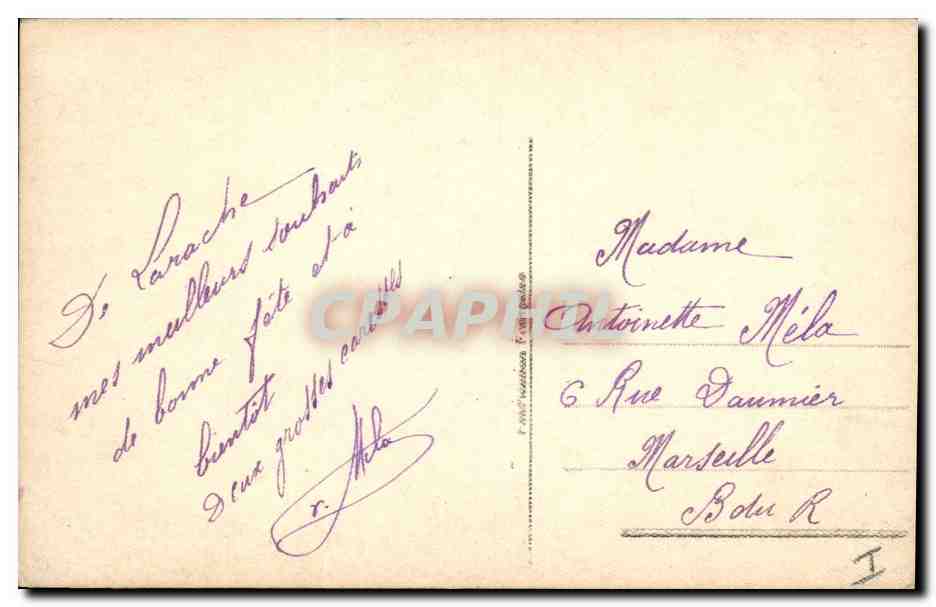 CPA Fantaisie Coeur Femme — Rückseite