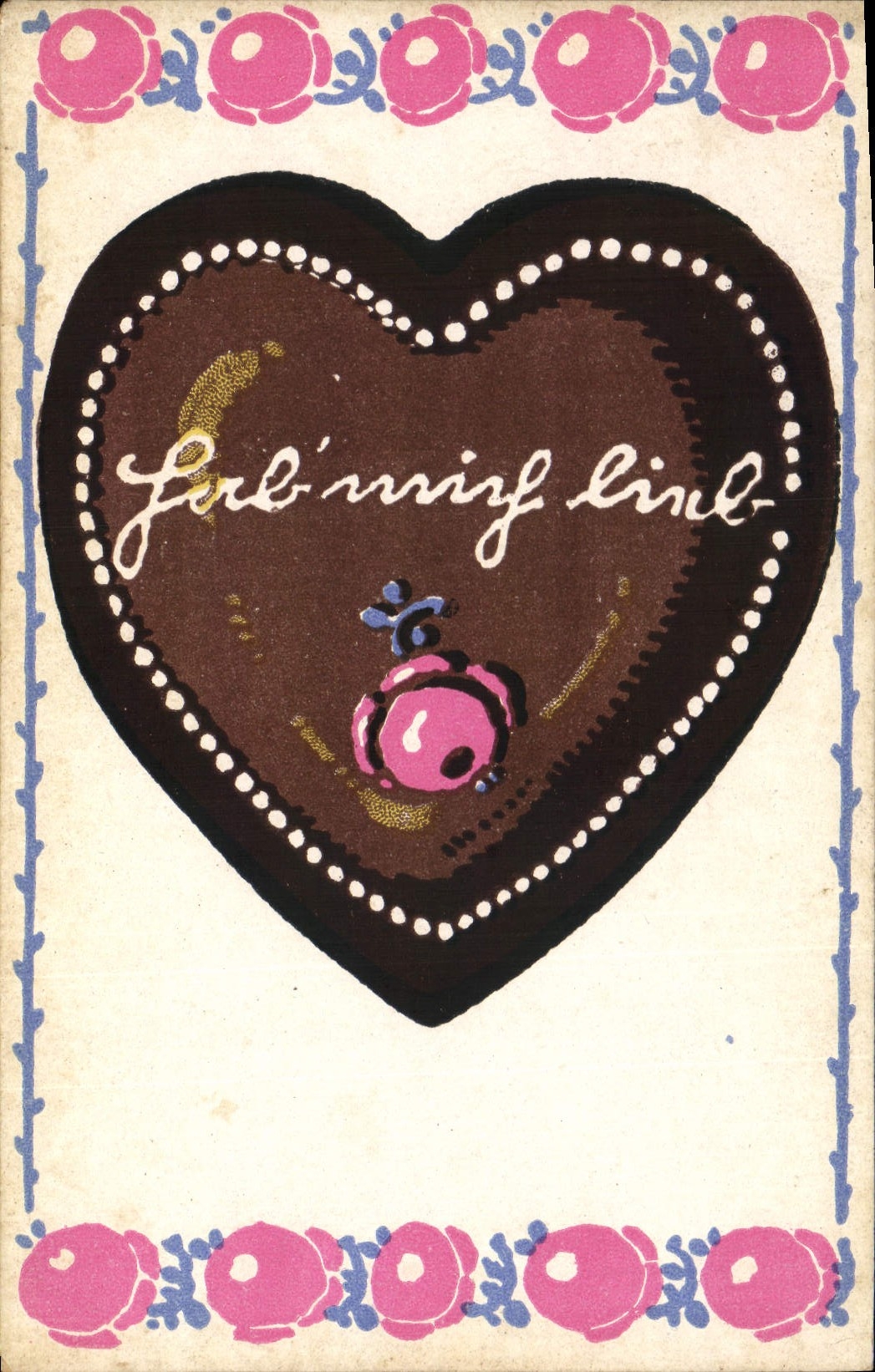 Cœur décoratif — 'Girl's my girl' — éditeur non visible