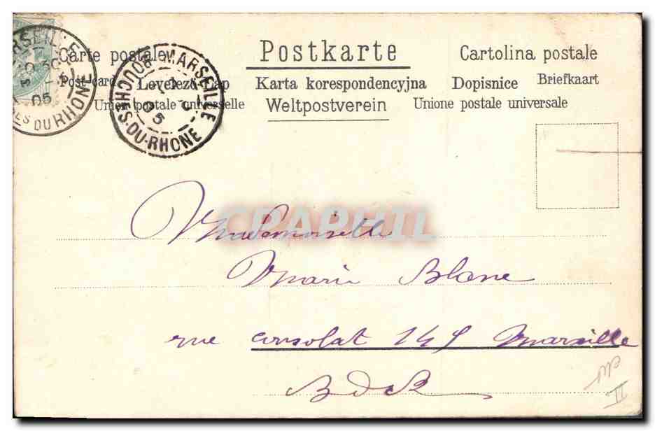 CPA Fantaisie Coeur Enfants Trefles — Rückseite