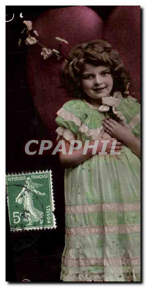 CPA Fantaisie Coeur Enfant