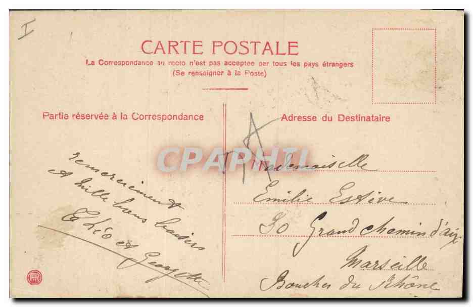 CPA Fantaisie Coeur Enfant — Rückseite
