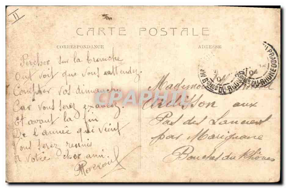 CPA Fantaisie Femme Lettres Lettre A — Rückseite