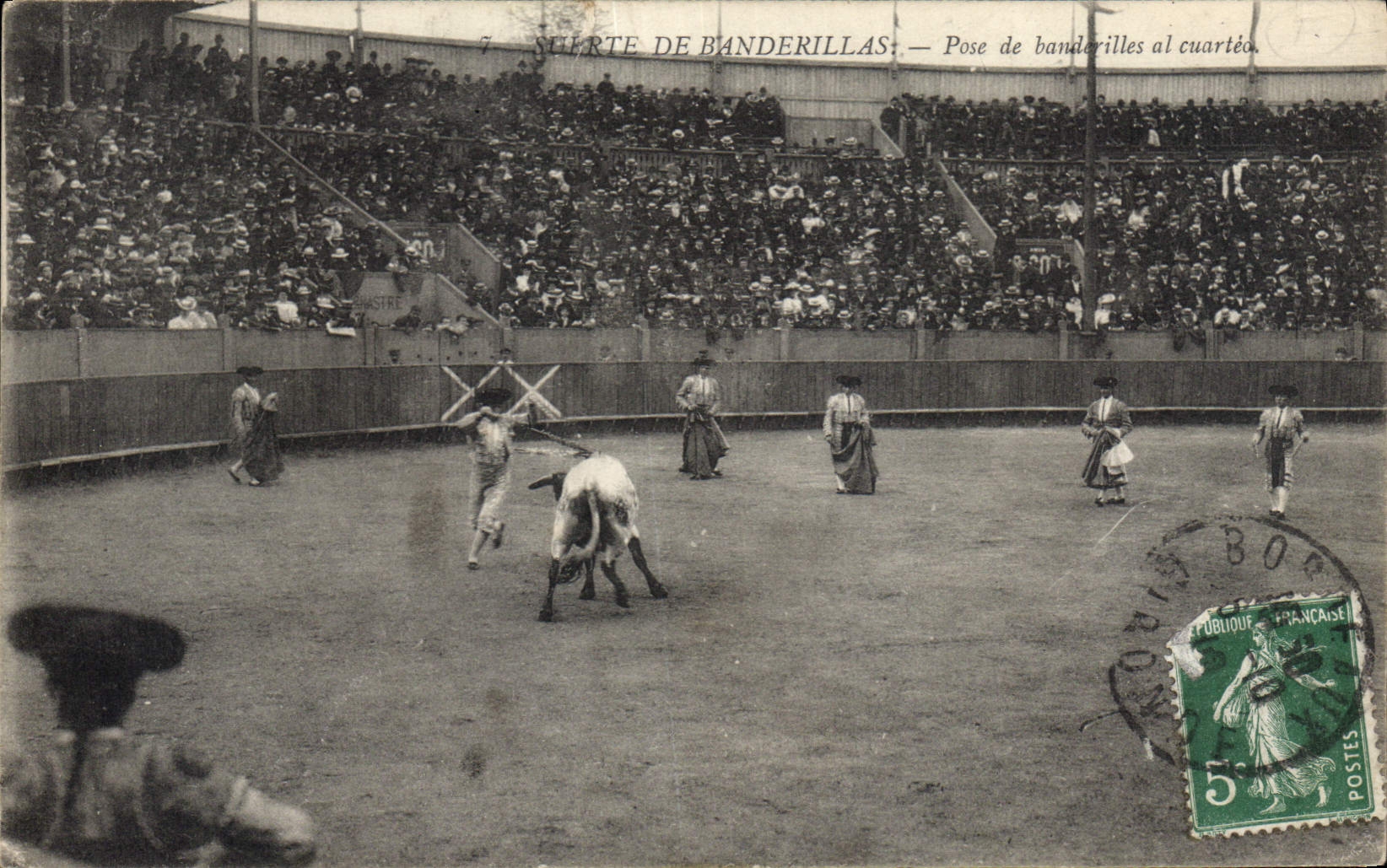 Corrida de taureaux — Série de banderillas — Édition Michel et Forgest, Bordeaux