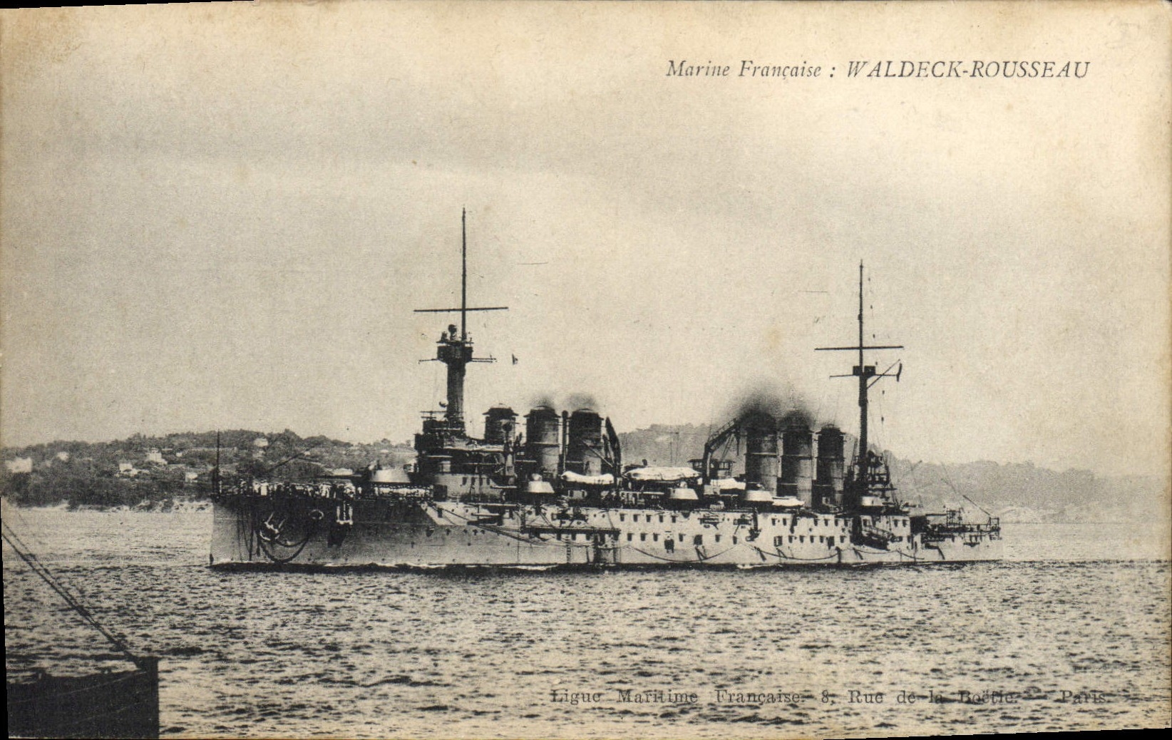 Bateau de guerre français — WALDECK-ROUSSEAU — Édition L.F.F. Toulon