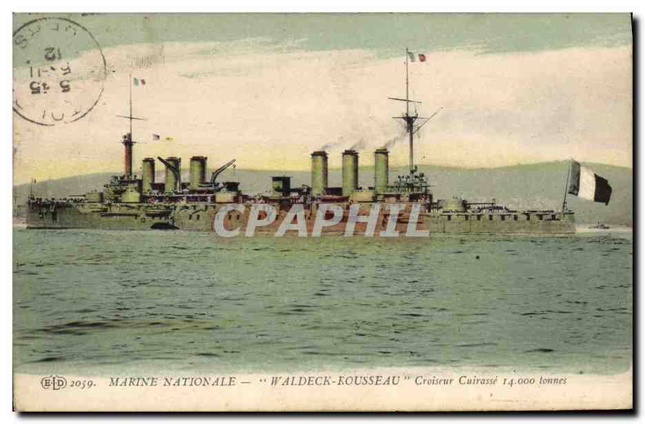 Marine Nationale — "WALDECK-ROUSSEAU" Croiseur Cuirassé 14.000 tonnes — Éditeur ELD n°2059