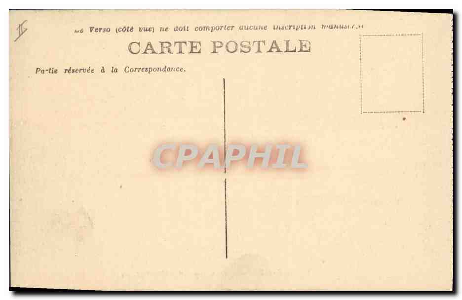 CPA Bateau de Guerre Yser Aviso  — Verso