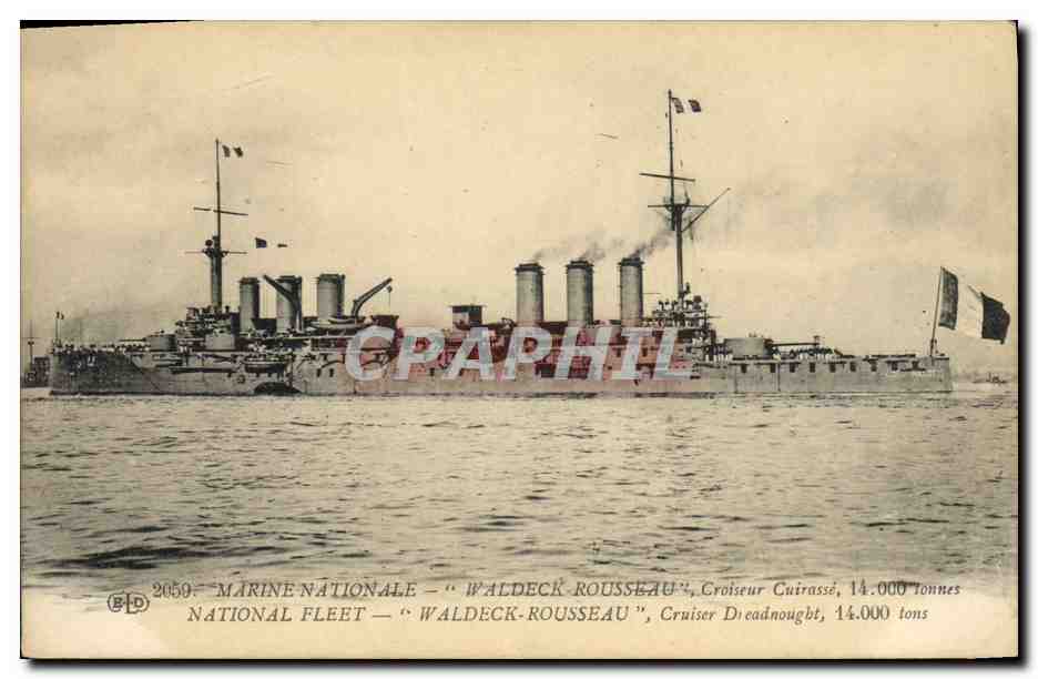 CPA Bateau de Guerre Waldeck Rousseau Croiseur Cuirasse 