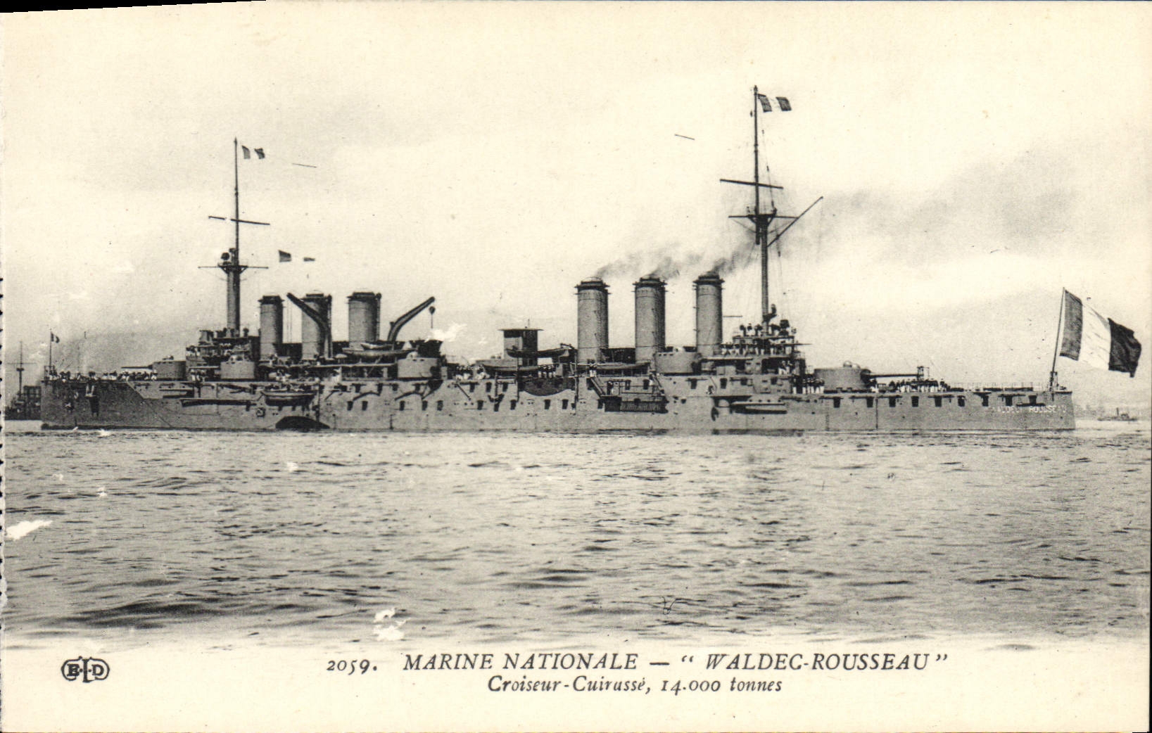 CPA Bateau de Guerre Waldeck Rousseau Croiseur Cuirasse 