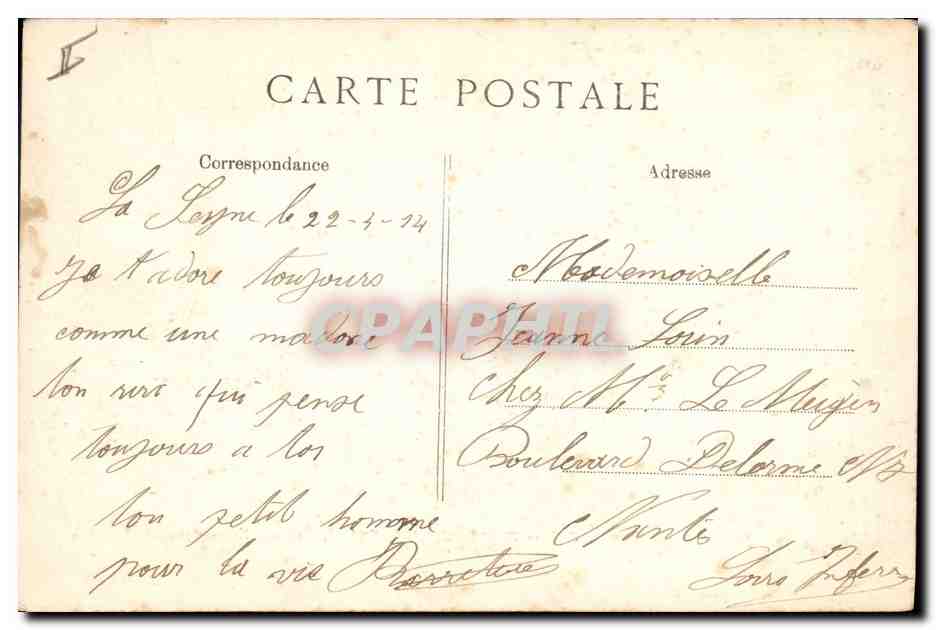 CPA Bateau de Guerre Waldeck Rousseau Croiseur Cuirasse  — Verso