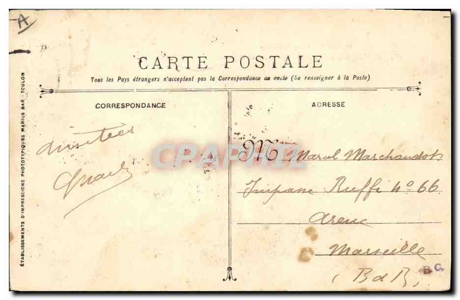 CPA Bateau de Guerre Waldeck Rousseau Croiseur Cuirasse  — Verso