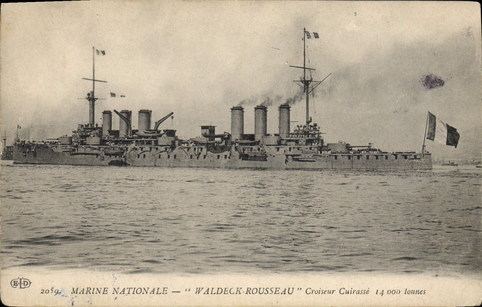 Marine Nationale — "Waldeck-Rousseau" Croiseur Cuirassé 14 000 tonnes — Éditeur ELD n°2059