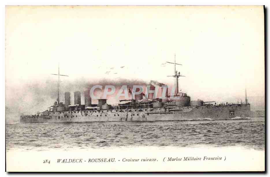 CPA Bateau de Guerre Waldeck Rousseau Croiseur Cuirasse 