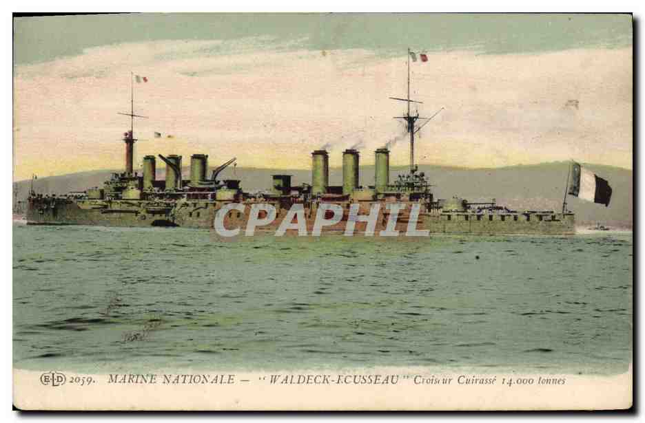 CPA Bateau de Guerre Waldeck Rousseau Croiseur Cuirasse 