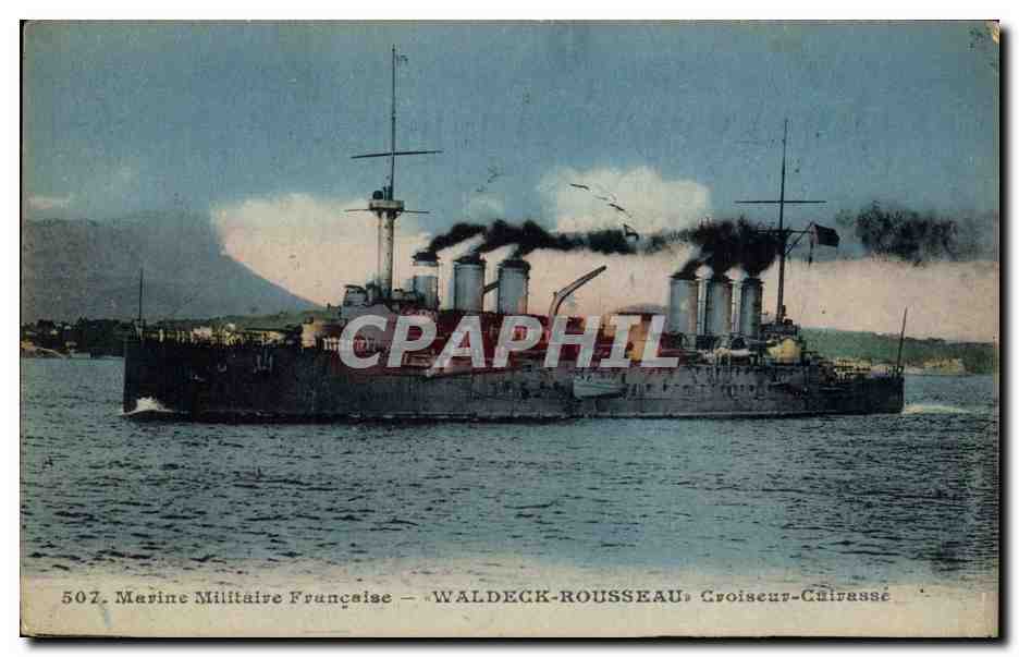 Waldeck-Rousseau — Croiseur-Cuirassé — Marine Militaire Française — Éditeur Gensouin, n°507