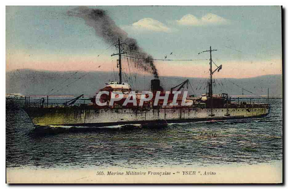 CPA Bateau de Guerre Yser Aviso 