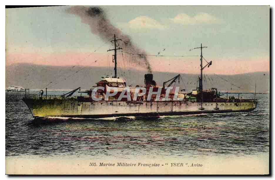 Marine Militaire Française - "YSER", Aviso — 505. Éditeur non visible
