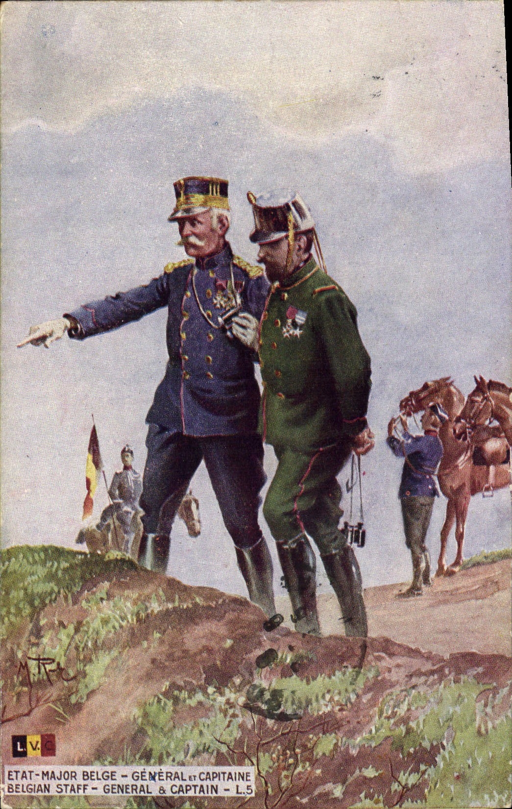 État-Major belge — Général & Capitaine — L.5 — Éditeur M.T.P.L.