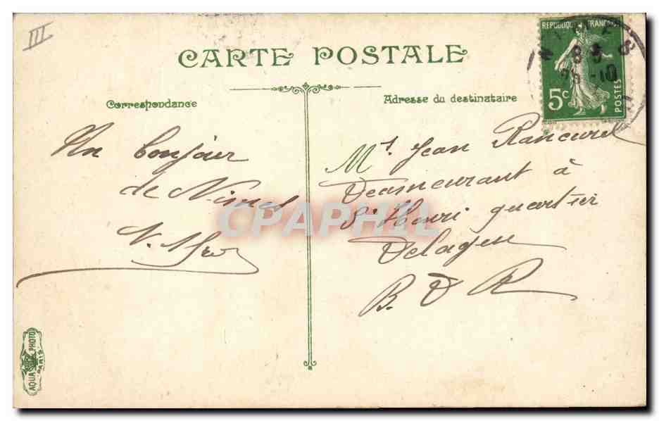 Artillerie — Départ pour l'abreuvoir — L. V. & C. n° 3704 — Achterkant