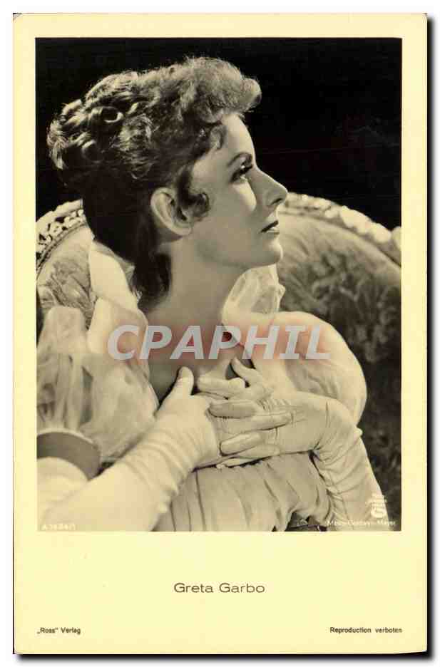 Greta Garbo — portrait de la star hollywoodienne — "Ross" Verlag, n° A 3884/1