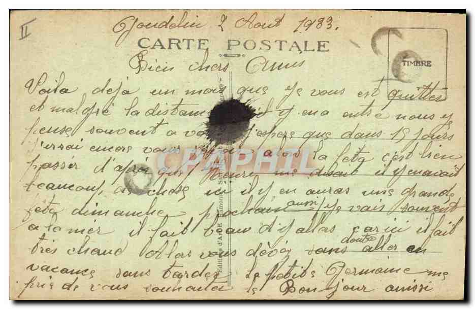 CPA Folklore Pays de Lannion — Verso