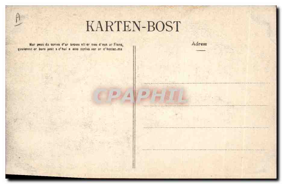 CPA Folklore Morlaix La coiffe a cornette Costume de mariee Mariage — Verso