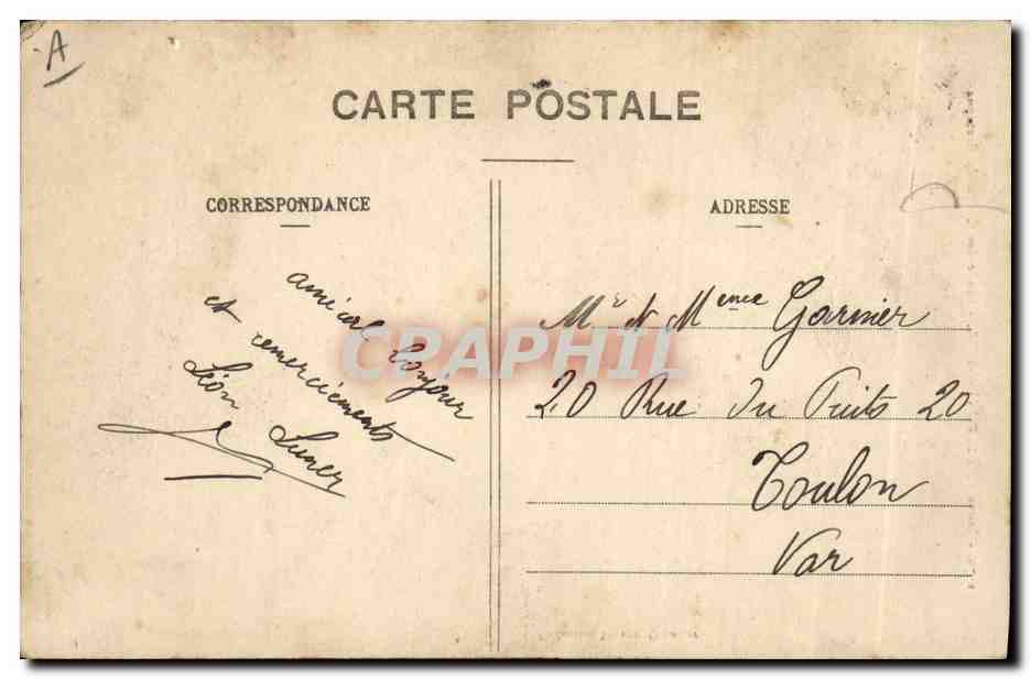 CPA Folklore Jeune fille de Pont Croix  — Verso