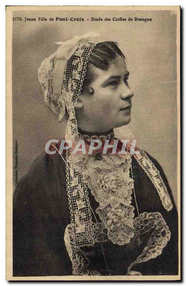 CPA Folklore Jeune fille de Pont Croix