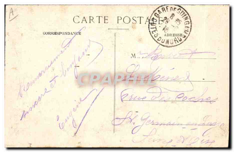 CPA Folklore Guingamp Coiffure de ceremonie — Verso