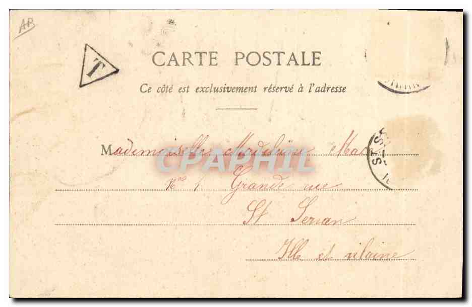 CPA Folklore Rennes — Verso