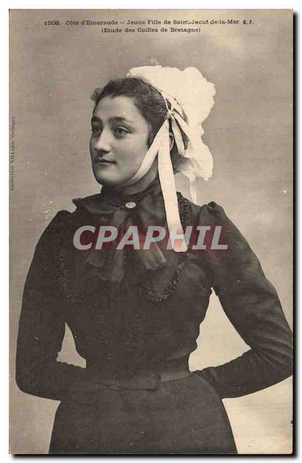 CPA Folklore Jeune fille de Saint Jacut de la Mer