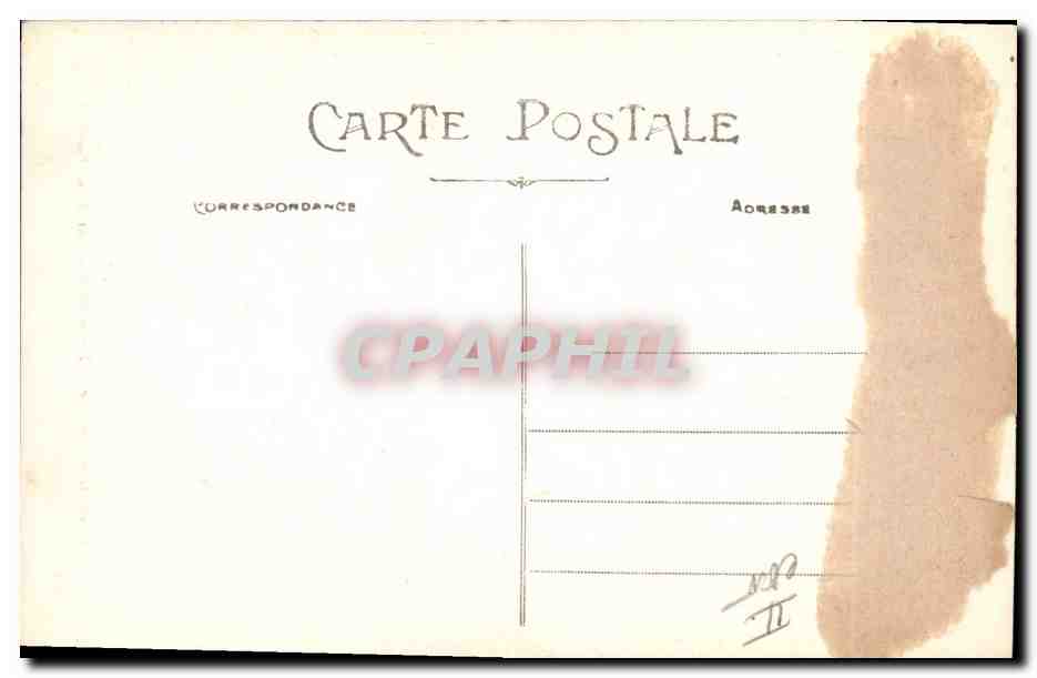 CPA Folklore Environs de Quimper Jeune fille allant a la fontaine — Verso