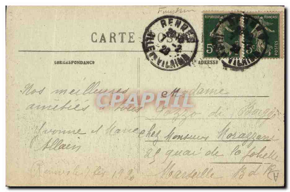 CPA Folklore Jeune fille de Plougastel Daoulas  — Verso