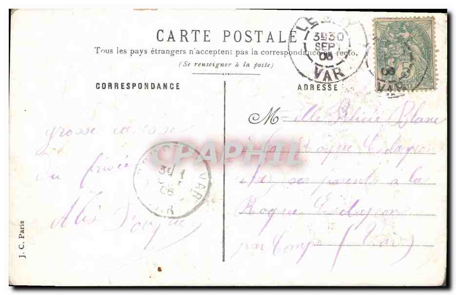 CPA Fantaisie Fleurs  — Rückseite