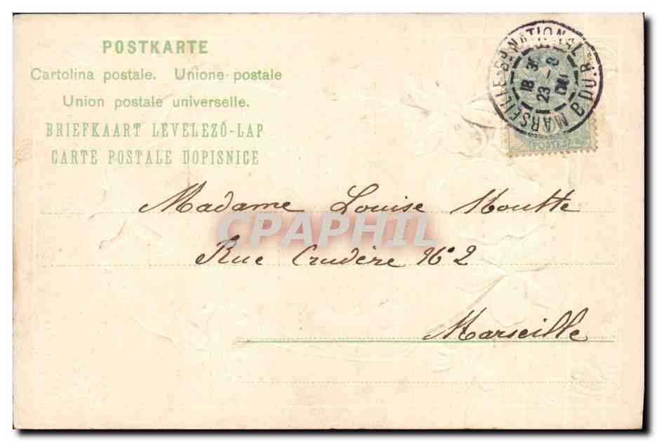 CPA Fantaisie Fleurs  — Rückseite