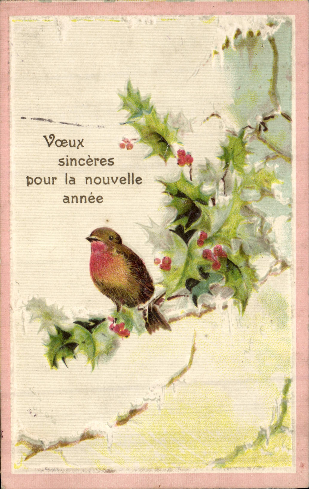 CPA Fantaisie Fleurs Oiseau