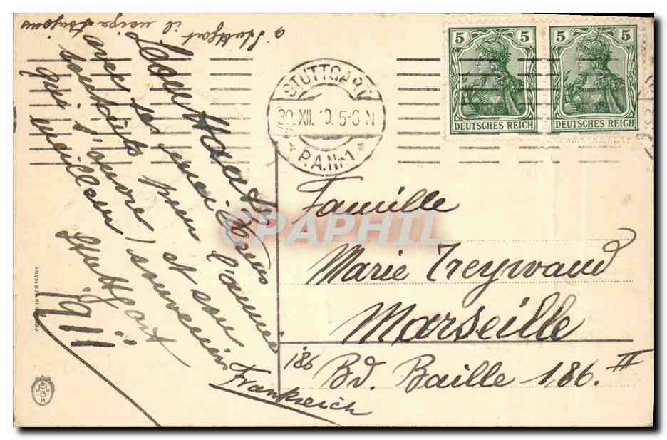CPA Fantaisie Fleurs  — Verso