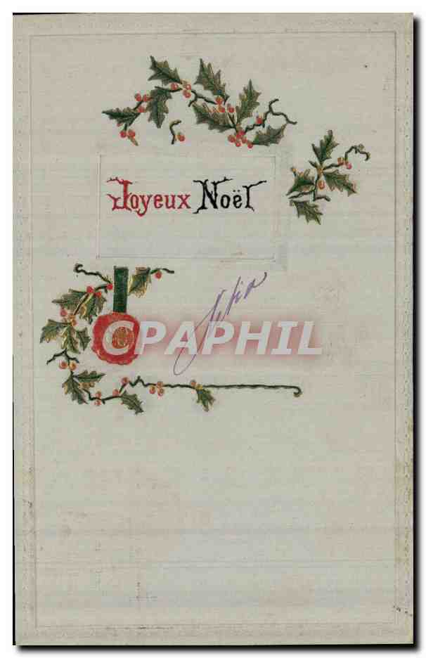 CPA Fantaisie Fleurs Noel