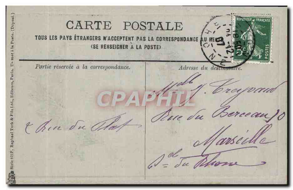 CPA Fantaisie Fleurs Noel — Verso