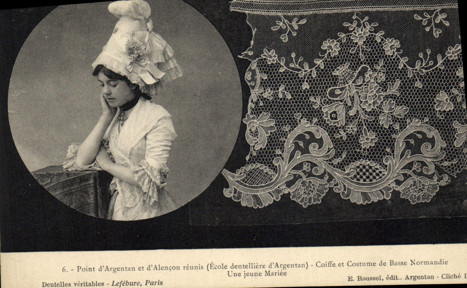 CPA Folklore Dentelle Ecole Dentelliere d'Argentan Point d'Argentan Normandie 