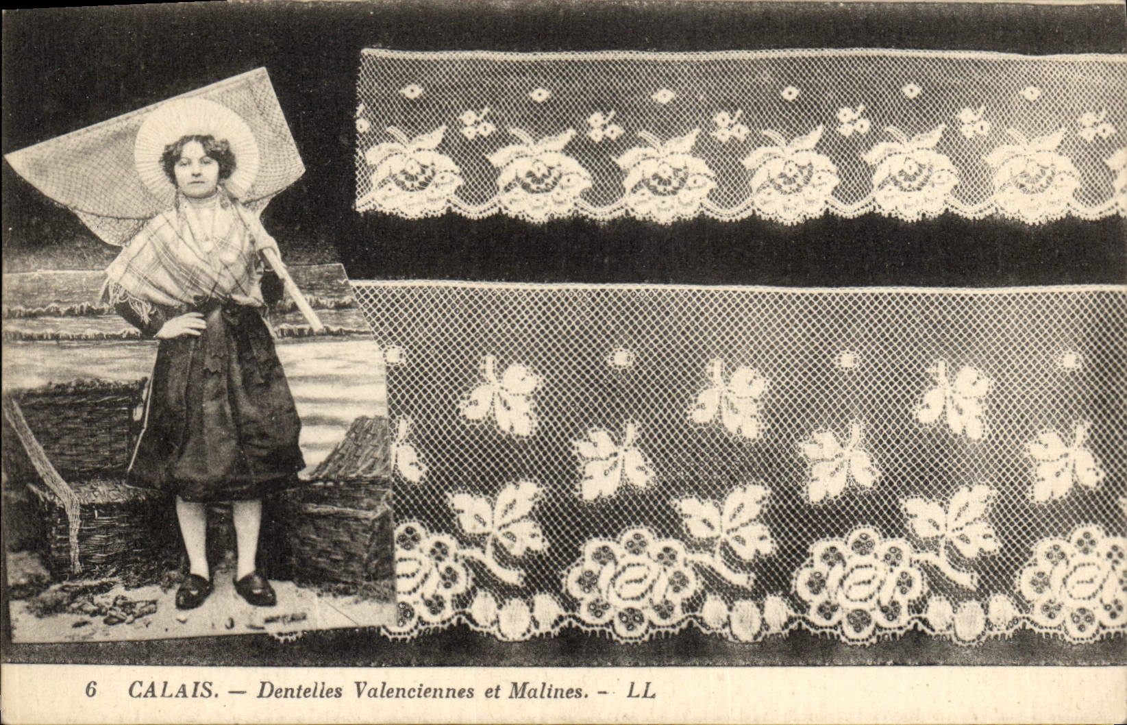 CPA Folklore Dentelle Dentelliere Calais Dentelles Valenciennes et Malines