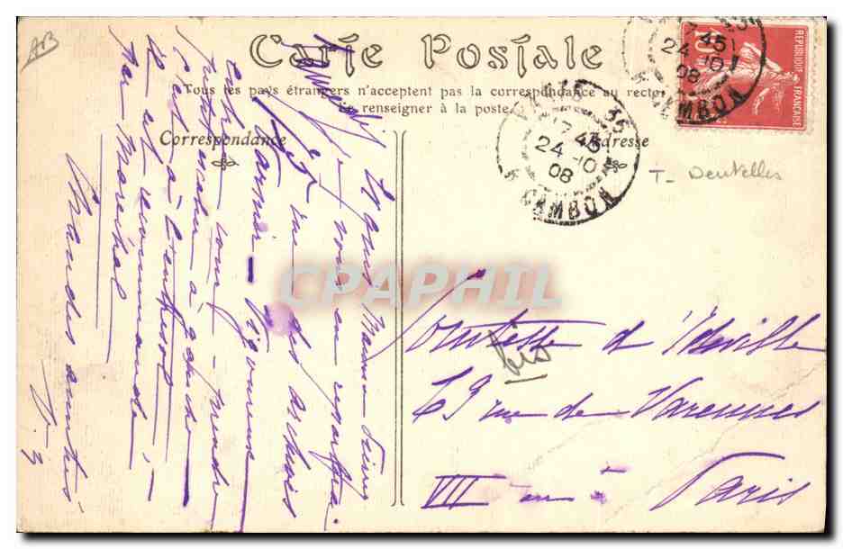 CPA Folklore Dentelle Ecole Dentelliere d'Argentan Point Colbert et d'Alencon Normandie — Verso