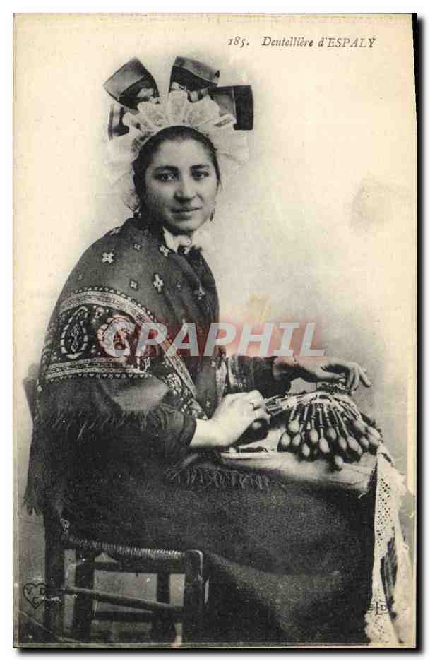 CPA Folklore Dentelle Dentelliere d'Espaly