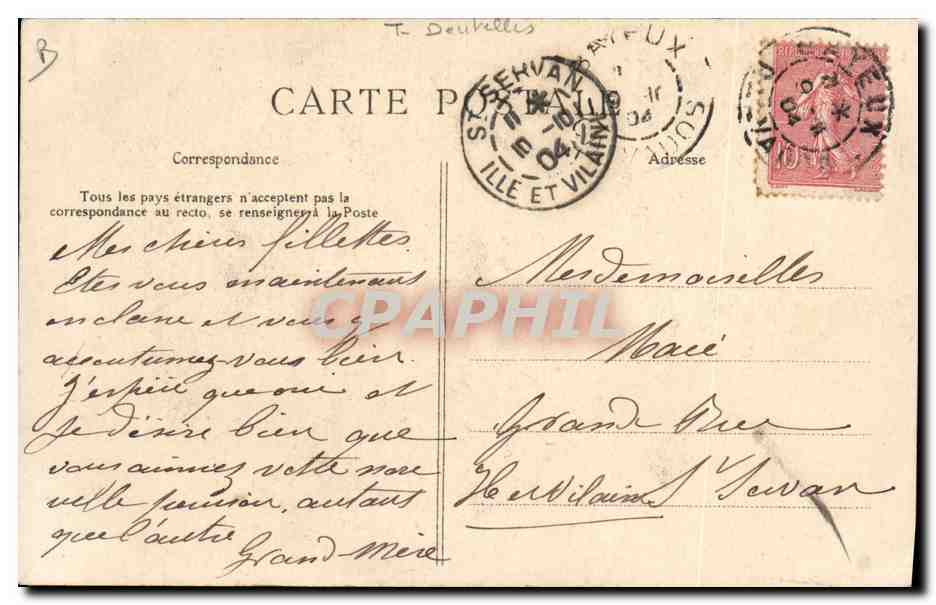 CPA Folklore Dentelle Dentelliere avec l'ancienne bonnette Normandie — Verso