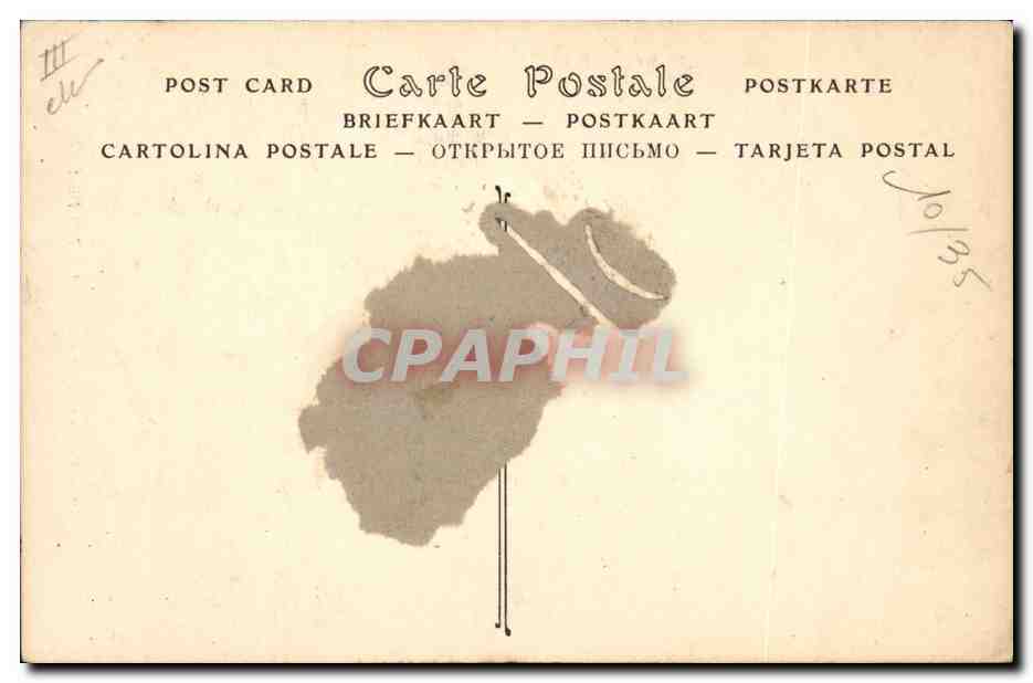 CPA Folklore Dentelle Dentelliere Femme filant au rouet — Verso