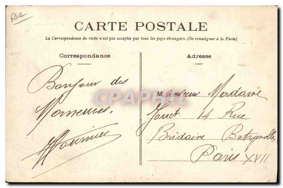 Scènes Champêtres — L'après-midi au village — éditeur non visible — Verso