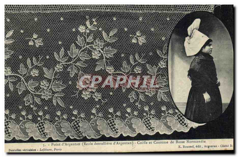 CPA Folklore Dentelle Ecole Dentelliere d'Argentan Point d'Argentan