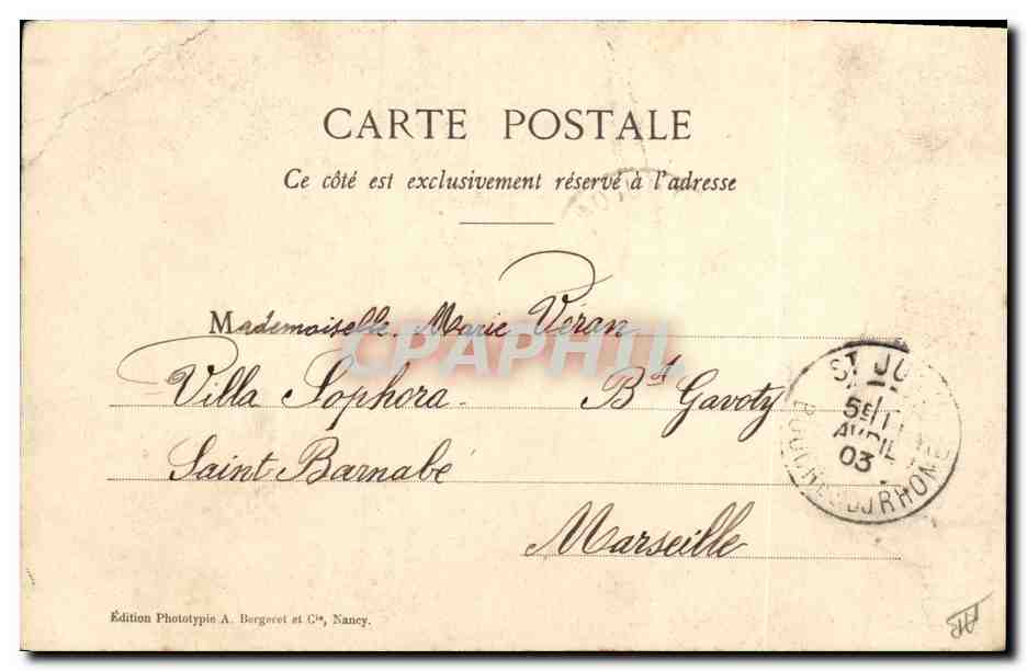 CPA Folklore Dentelle Dentelliere Luxeuil — Verso