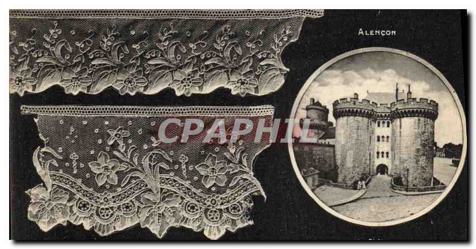 CPA Folklore Dentelle Ecole Dentelliere de Point d'Alencon Le chateau Alencon