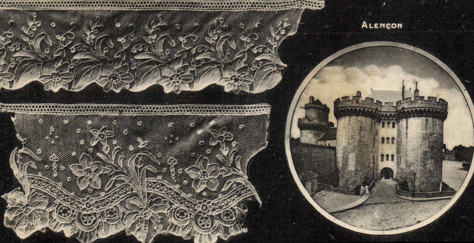 CPA Folklore Dentelle Ecole Dentelliere de Point d'Alencon Le chateau Alencon 