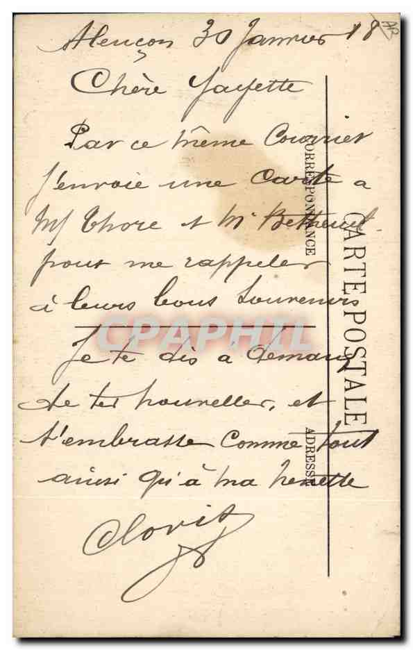 CPA Folklore Dentelle Ecole Dentelliere de Point d'Alencon Le chateau Alencon  — Verso